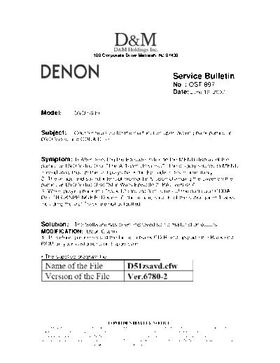 Service Bulletin OST-897