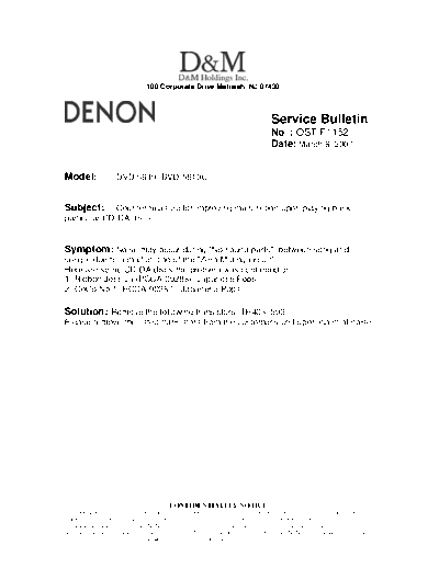 Service Bulletin OST-F1152