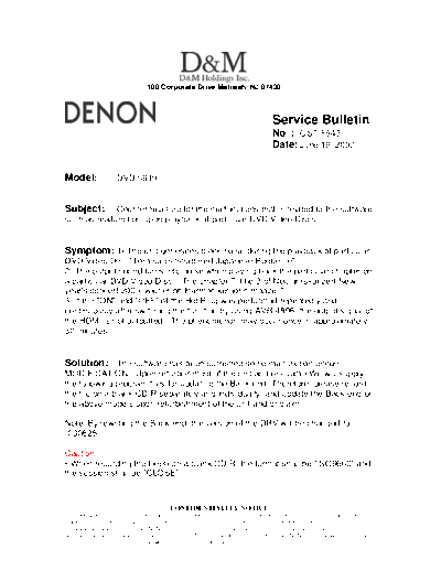 Service Bulletin OST-F943