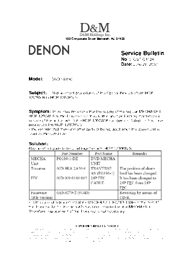 Service Bulletin OST-C1126