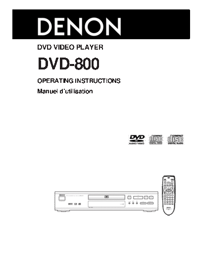 Инструкция DVD-800