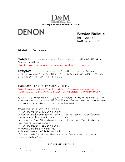 Service Bulletin DZ09-191