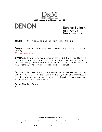 Service Bulletin DZ09-205