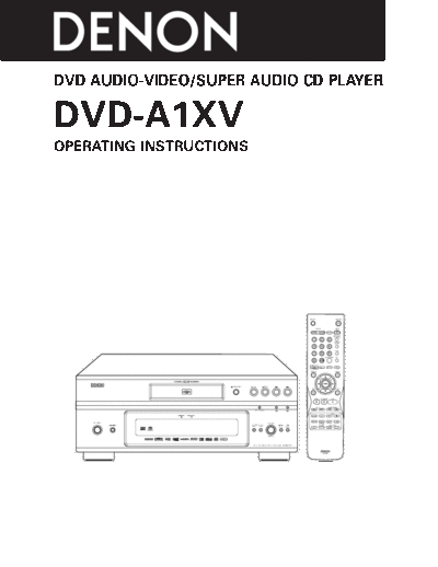 Инструкция DVD-A1XV
