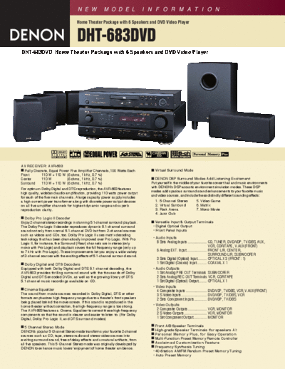 Описание DHT-683DVD