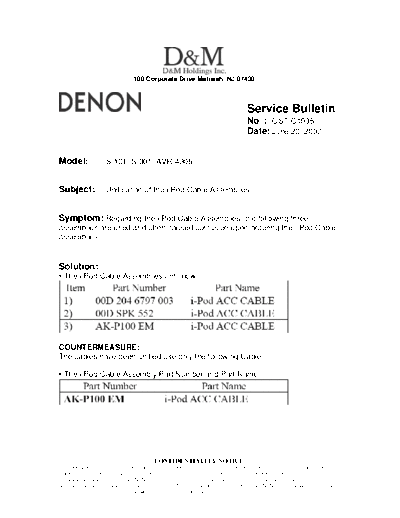 Service Bulletin OST-C1035