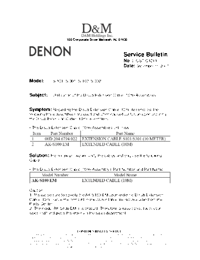 Service Bulletin OST-C1211