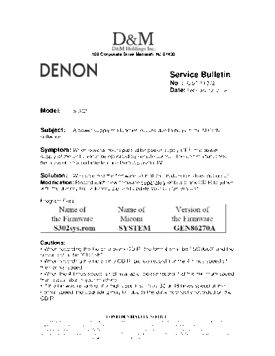 Service Bulletin OST-F1272