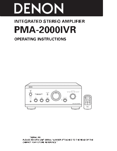 Инструкция PMA-2000IVR