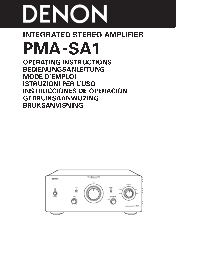 Инструкция PMA-SA1
