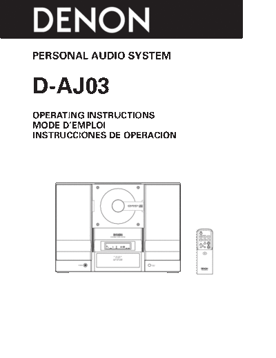 Инструкция D-AJ03