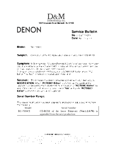 Service Bulletin OST-F1301