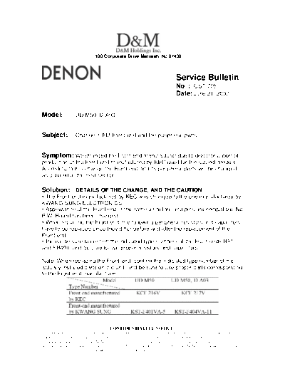 Service Bulletin OST-705