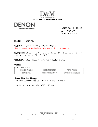 Service Bulletin PZ09-159