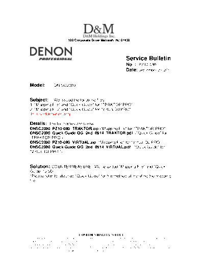Service Bulletin PZ10-080