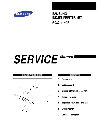 SCX1150F - Service Manual