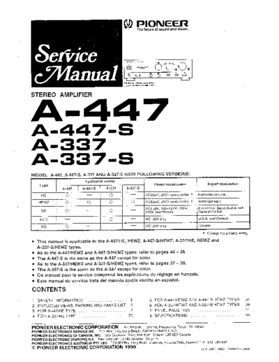 PIONEER A-337, A-337-S, A-447, A-447-S (1)