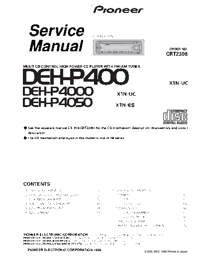 Pioneer_DEH-P400,4000,4050