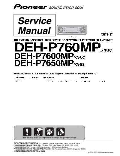 Pioneer_DEH-P760MP,P7600MP,P7650MP