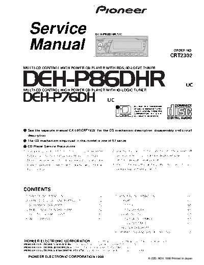 Pioneer_DEH-P86DHR,P76DH