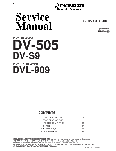 DV-505 -DVL-909