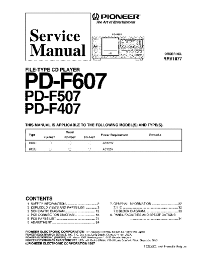 PD-F407, F507, F607 (RRV1877)