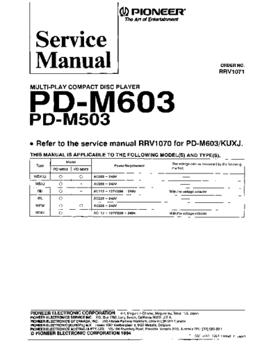 PD-M503, PD-M603 (RRV1071)