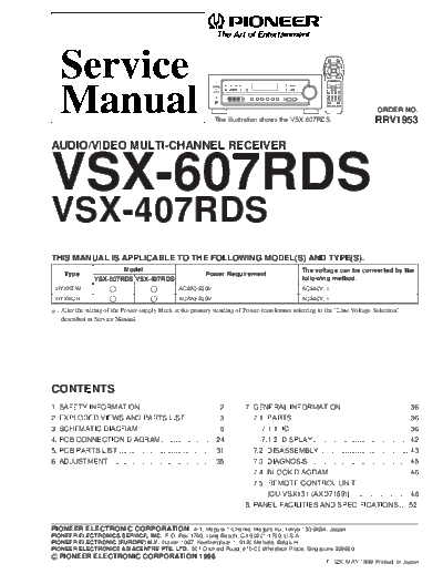 VSX-607RDS & VSX-407RDS