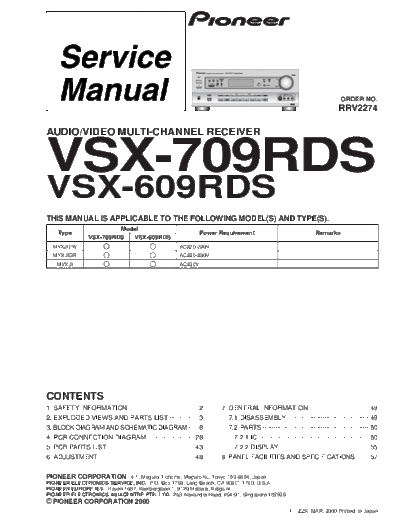 VSX-709RDS & VSX-609RDS