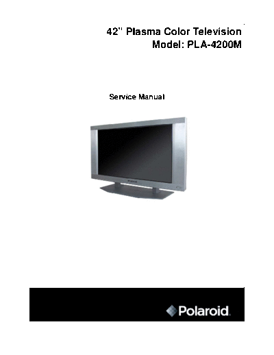 Polaroid PDP PLA-4200-ServiceManual