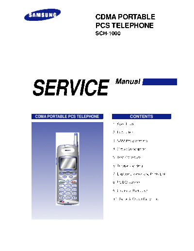 Samsung SCH-1000 service manual