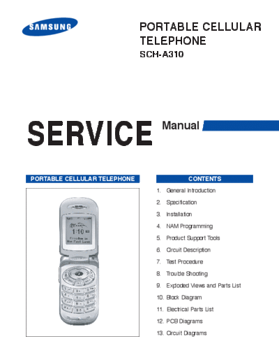 Samsung SCH-A310 service manual