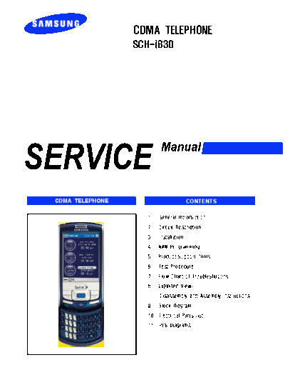 Samsung SCH-i830 service manual