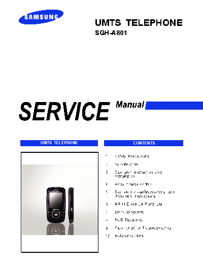 Samsung SGH-A801 service manual