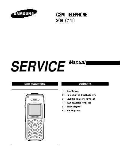 Samsung SGH-C110 service manual