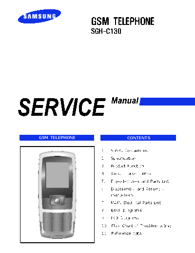 Samsung SGH-C130 service manual