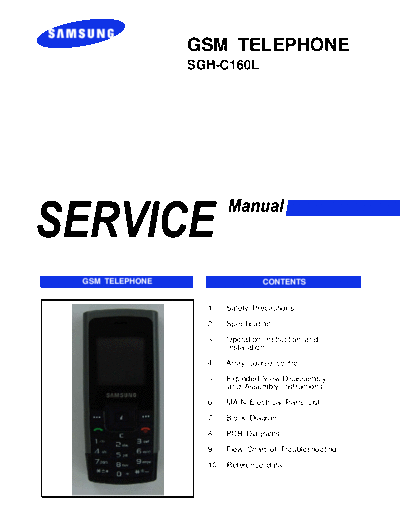 Samsung SGH-C160L service manual