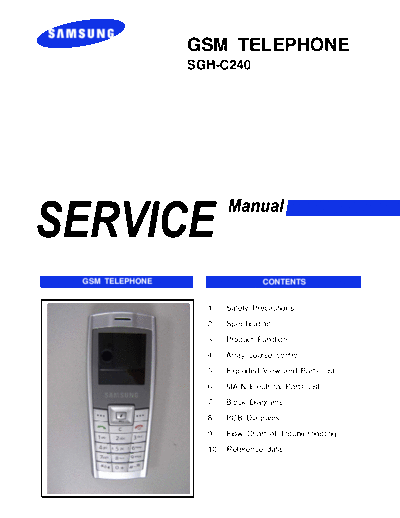 Samsung SGH-C240 service manual
