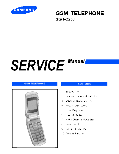 Samsung SGH-C250 service manual