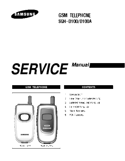 Samsung SGH-D100 service manual