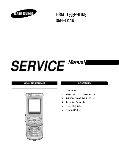 Samsung SGH-D410 service manual