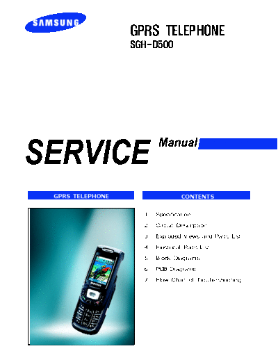Samsung SGH-D500 service manual