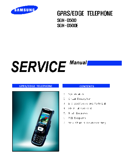 Samsung SGH-D500E service manual