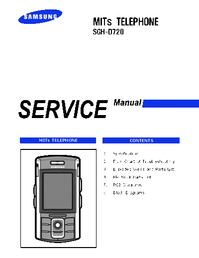 Samsung SGH-D720 service manual