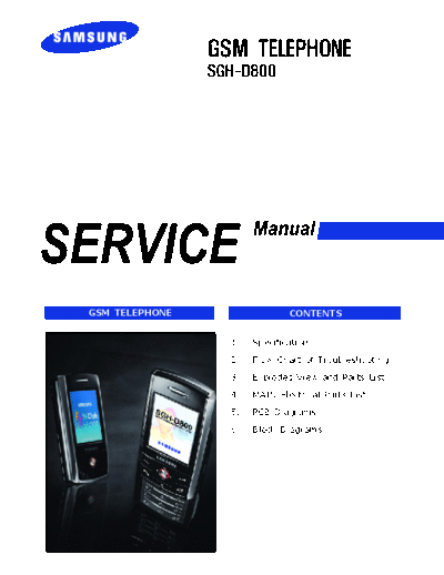 Samsung SGH-D800 service manual