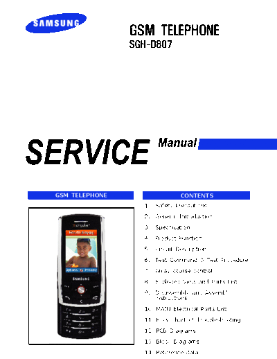 Samsung SGH-D807 service manual
