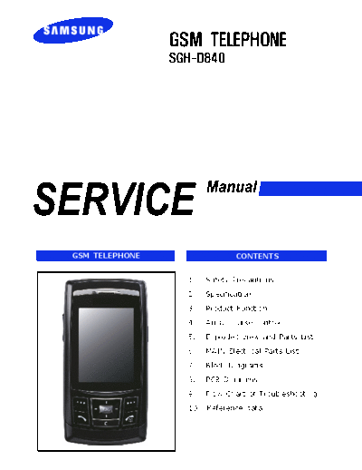 Samsung SGH-D840 service manual