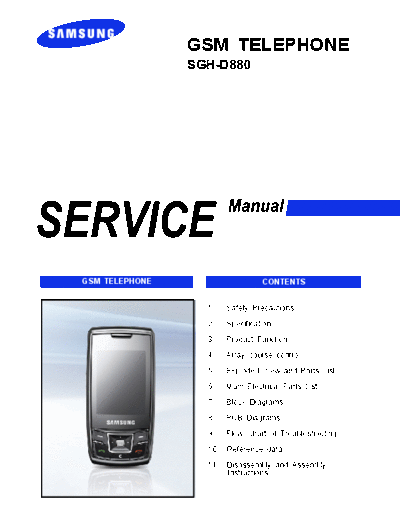 Samsung SGH-D880 service manual