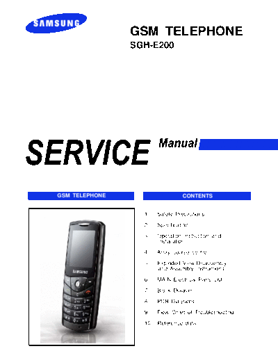 Samsung SGH-E200 service manual