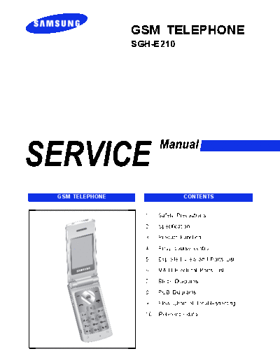 Samsung SGH-E210 service manual